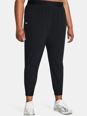 Under Armour Women's Rival High-Rise Woven Joggers Black 1X